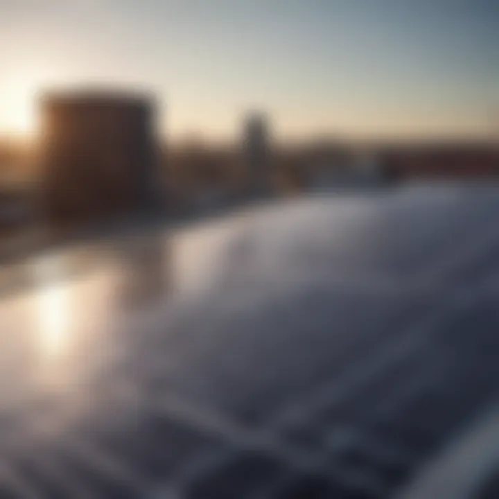 Solar panel installation on a rooftop