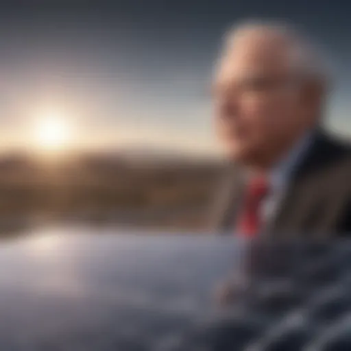 Warren Buffett analyzing solar panel investments