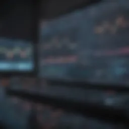A digital interface showcasing an options trading platform with various charts and analytics.